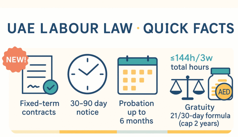 Minimal info badge highlighting 21/30 gratuity rule, 14-day payout, and 144-hours/3-weeks limit.